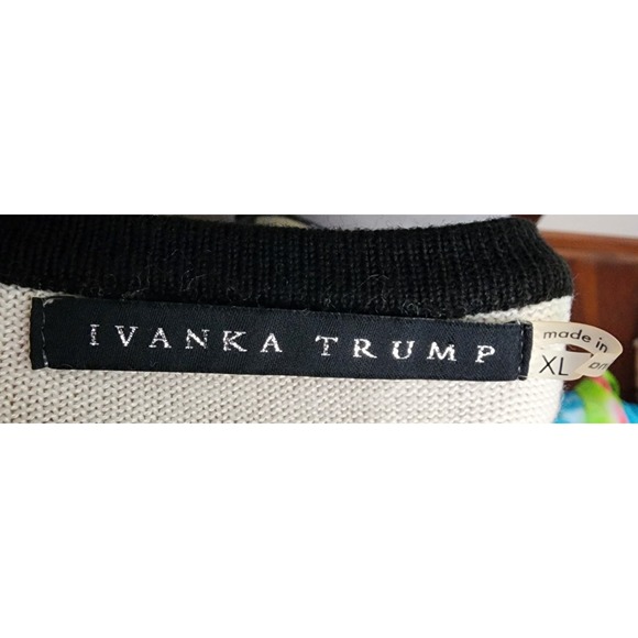 Ivanka Trump sweater dress Women's Size X Large Black And White - Picture 6 of 7